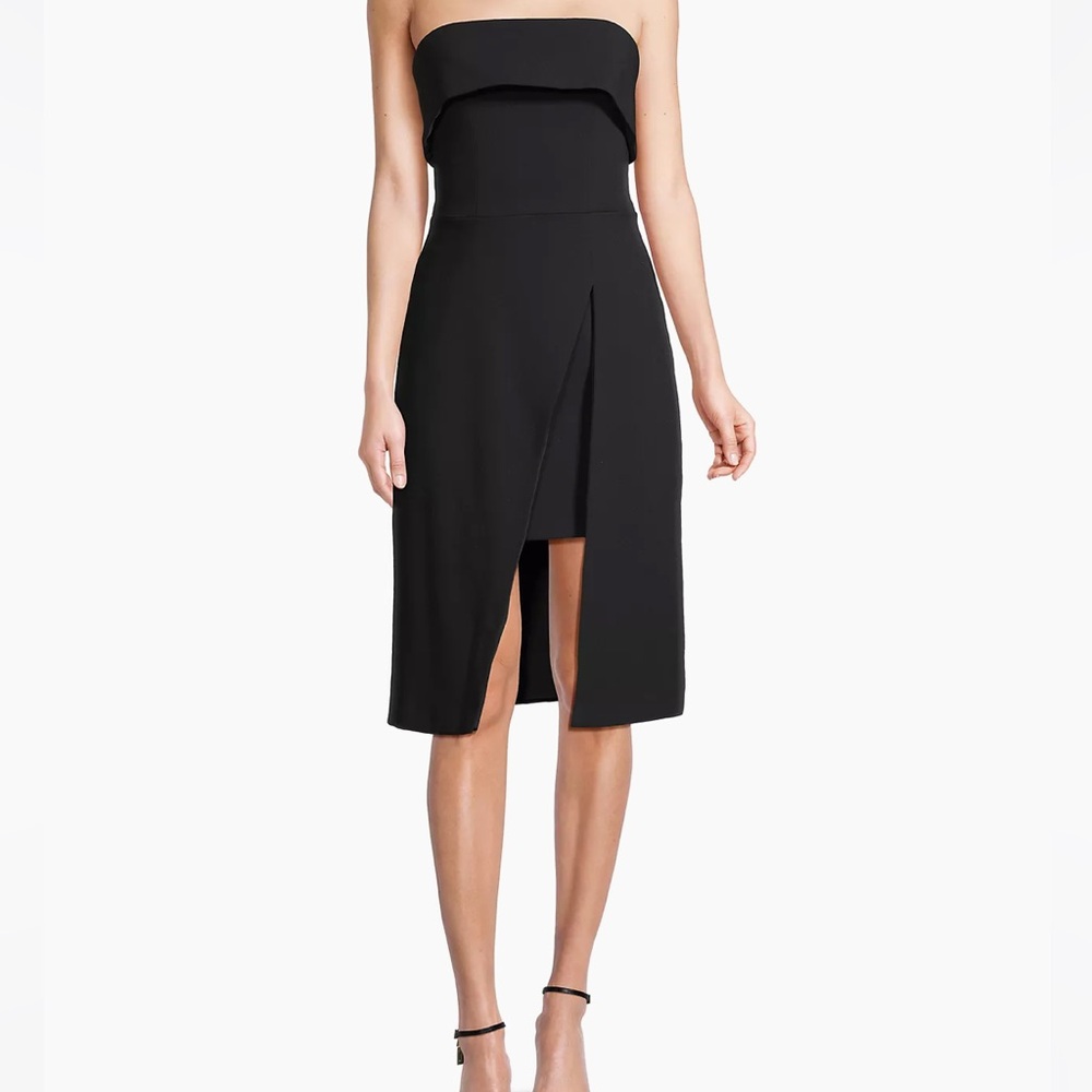 Black Halo Strapless Sheath Dress
